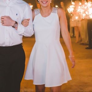White dress with lace accents